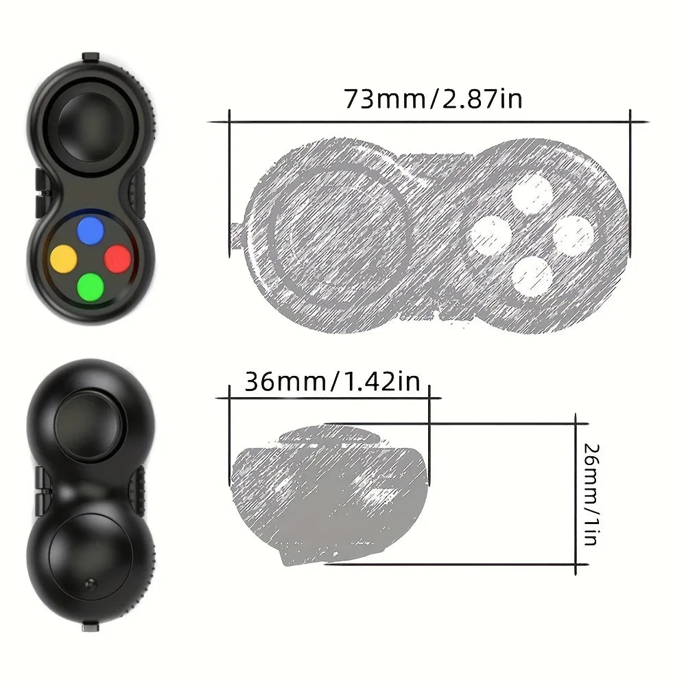 Fidget Pad Retro Classic Fidget Controller Handheld Fidget Game Controller Fun Fidget Pad Packs Classic Fidget Toys
