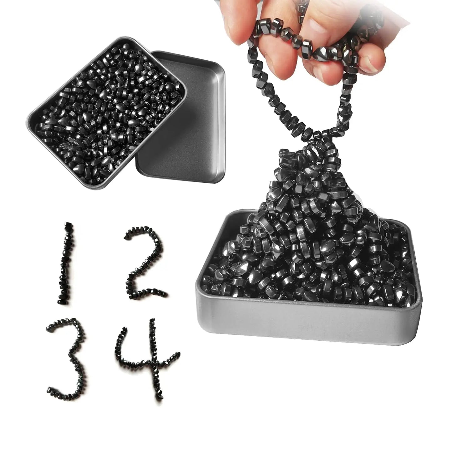 Magnetic Ferrite Putty,Multicolor More than 600 Pcs Weak Magnetic Ferrite Pebbles, Magnet Rock Desk Toys Time-Killer for Adults