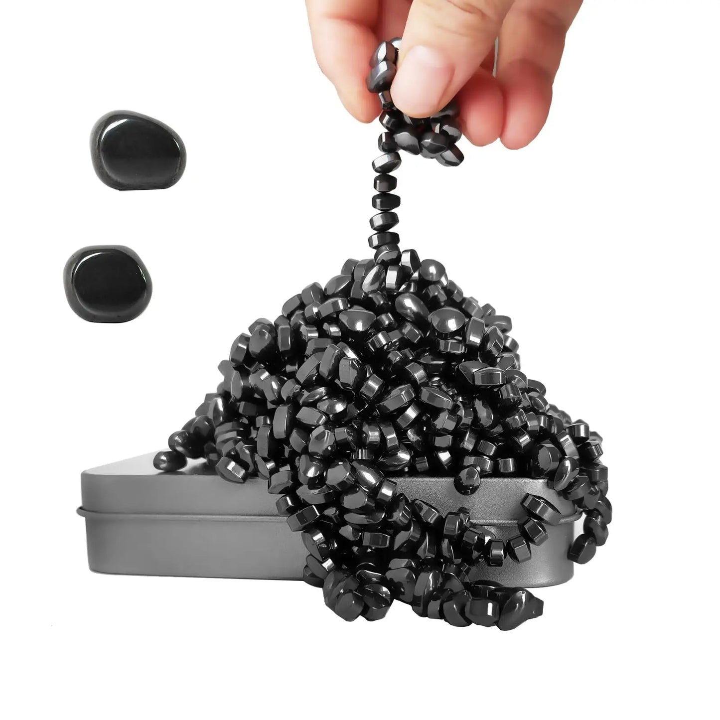 Magnetic Ferrite Putty,Multicolor More than 600 Pcs Weak Magnetic Ferrite Pebbles, Magnet Rock Desk Toys Time-Killer for Adults