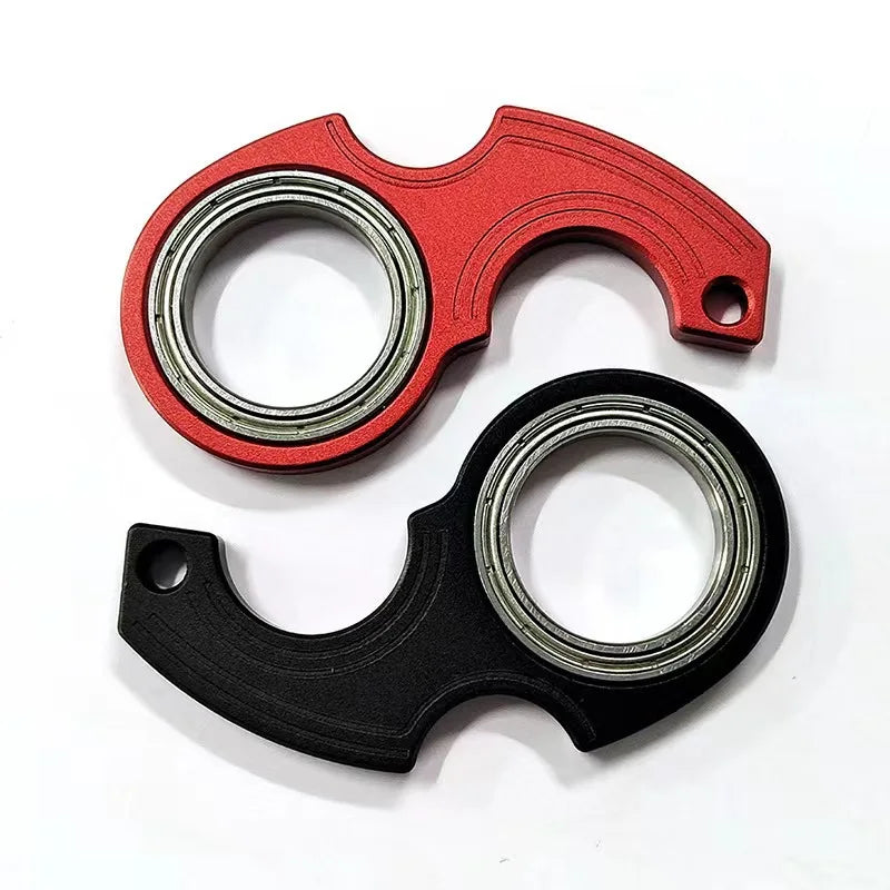 Keychain Fidget Spinner Adult Stress Relief Fidget Toys Fingertip Rotation Keyring Finger Fidget Ring Relieve Boredom Party Gift