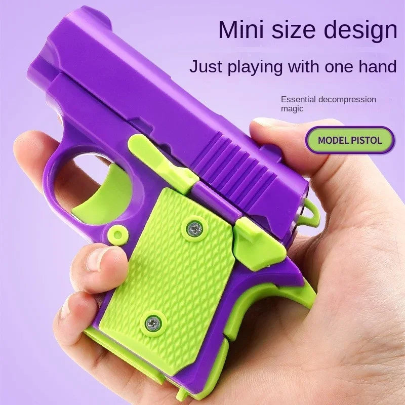Mini Children's Toy Guns Model 3D Printing Fidget Toy for Kids Adults Stress Relief Toy