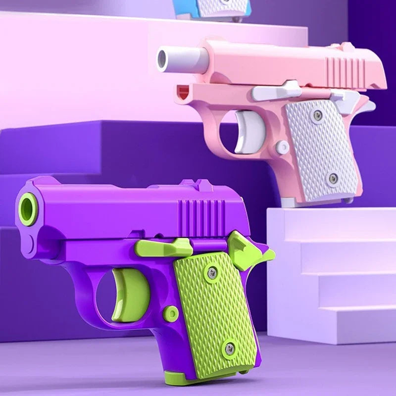 Mini Children's Toy Guns Model 3D Printing Fidget Toy for Kids Adults Stress Relief Toy