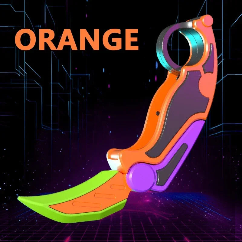 3D Toy Gravity Knife Decompression Toy Push Card Small Plastic Toy Butterfly Claw Knife
