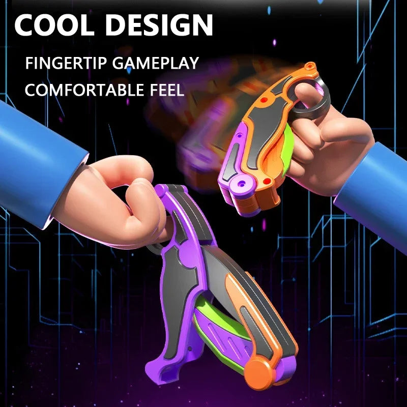 3D Toy Gravity Knife Decompression Toy Push Card Small Plastic Toy Butterfly Claw Knife