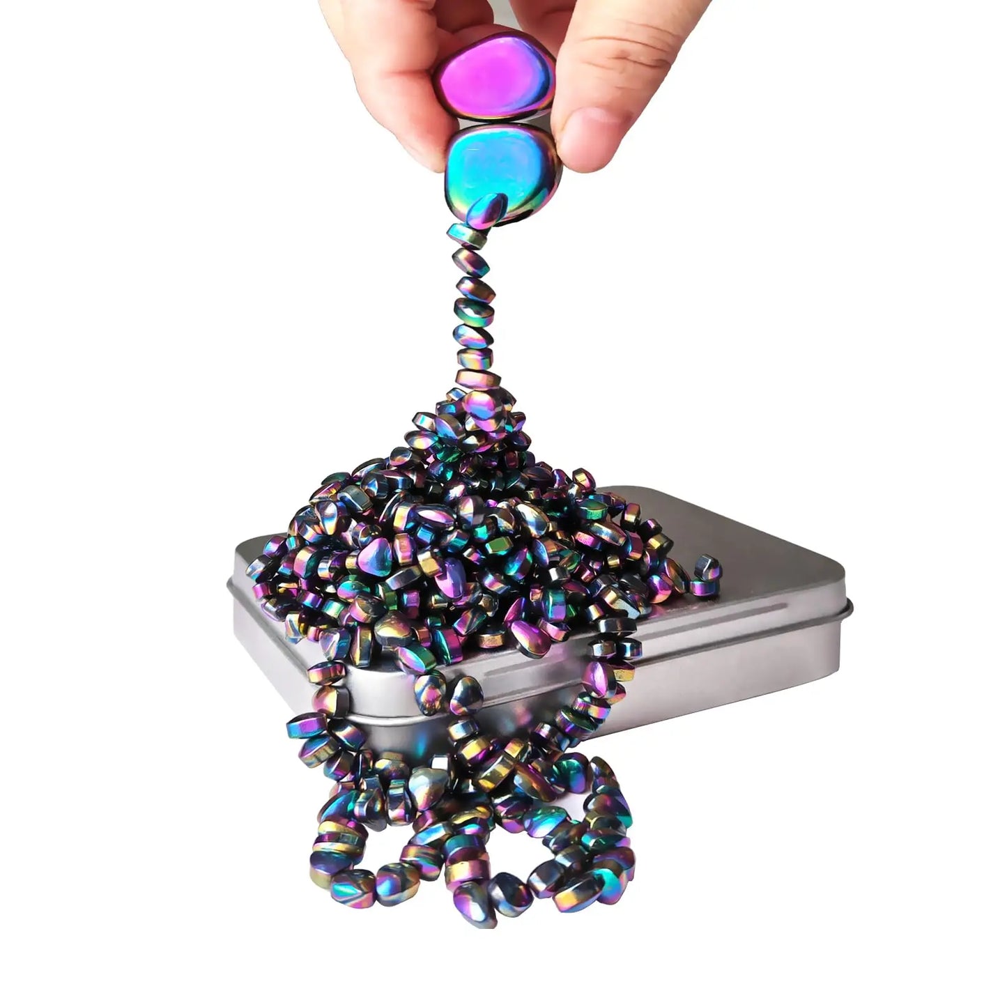 Magnetic Ferrite Putty,Multicolor More than 600 Pcs Weak Magnetic Ferrite Pebbles, Magnet Rock Desk Toys Time-Killer for Adults